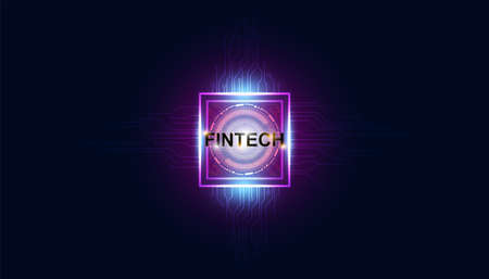 Abstract Financial Technology In online system Consisting of various online transaction Digital...