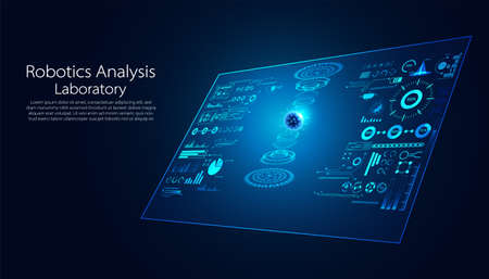 Abstract laboratory for healthcare medical and mesh Virus concept Find information and experiment with drugs or vaccines to prevent viruses.A virtual image to see the virus pattern.のイラスト素材