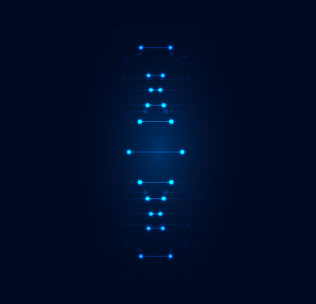 concept dna digital blue technology modern on beautiful backgroundのイラスト素材