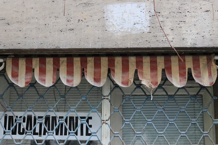 outside decoration of an old shopの写真素材