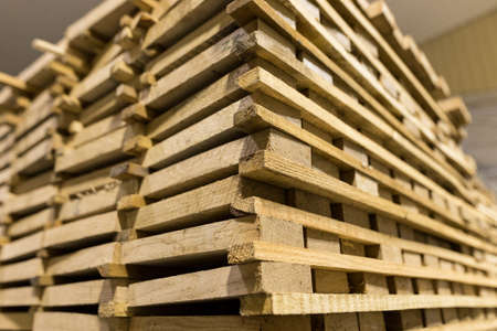 The close up of folded decorative not chipped wooden blocksの写真素材