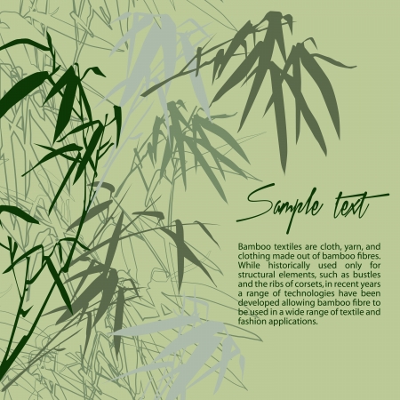 Bamboo. Floral background with copy space, illustrationのイラスト素材