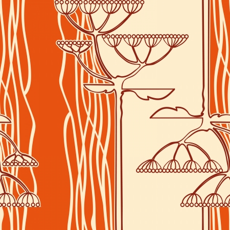 Vector background from flower branchのイラスト素材