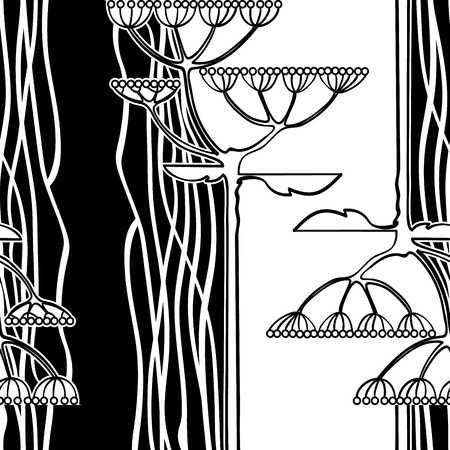Vector background from flower branchのイラスト素材