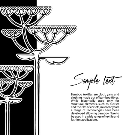 Vector background from fennel flower branchのイラスト素材