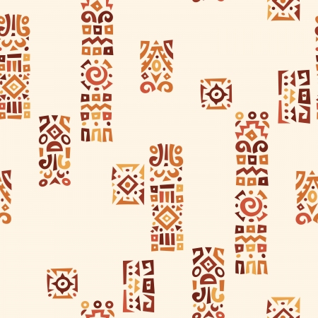 Ethnic African geometrically typical patternのイラスト素材