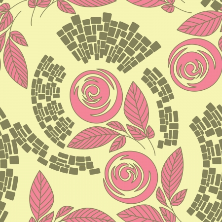 Beautiful seamless floral patternのイラスト素材