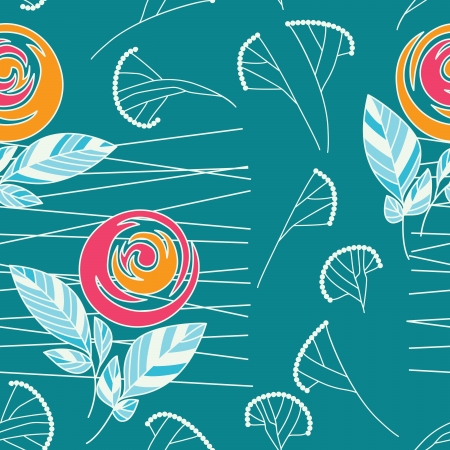 seamless vintage rose pattern backgroundのイラスト素材