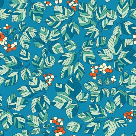 Seamless green leaves patternのイラスト素材