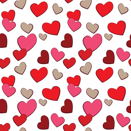 Valentine s Day Hearts Love  seamless patternのイラスト素材