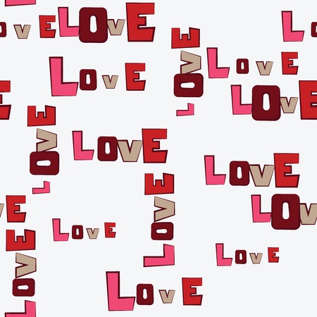 Valentine s Day Hearts Love  seamless patternのイラスト素材