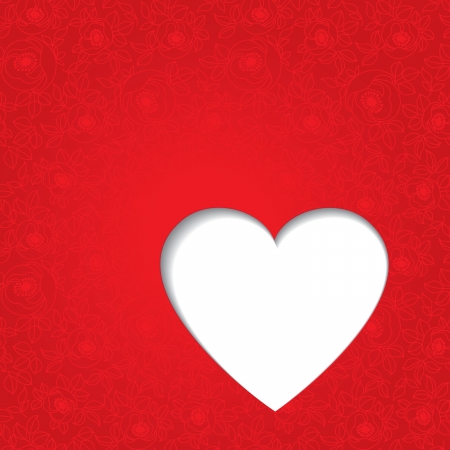 valentine s day red heartのイラスト素材