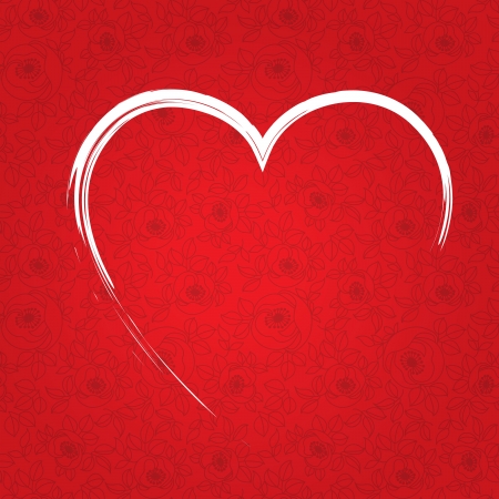 valentine s day red heartのイラスト素材