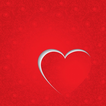 valentine s day red heartのイラスト素材