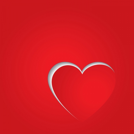 valentine s day red heartのイラスト素材