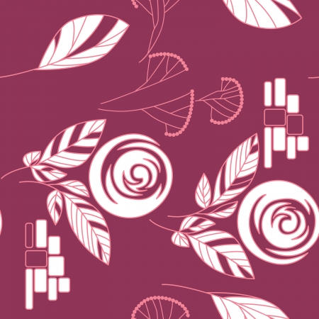 seamless vintage rose pattern backgroundのイラスト素材