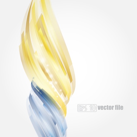 Abstract bright blue and gold background Vectorのイラスト素材