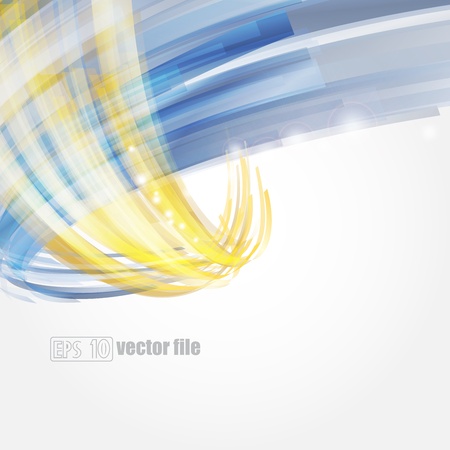 Abstract bright blue and gold background Vectorのイラスト素材