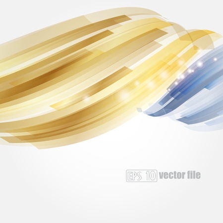 Abstract bright blue and gold background Vectorのイラスト素材
