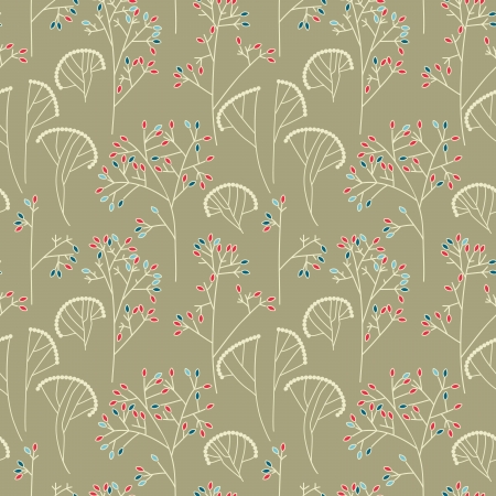 Abstract trees seamless pattern backgroundのイラスト素材