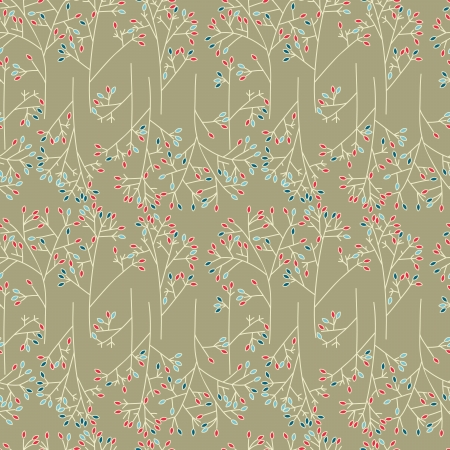 Abstract trees seamless pattern backgroundのイラスト素材