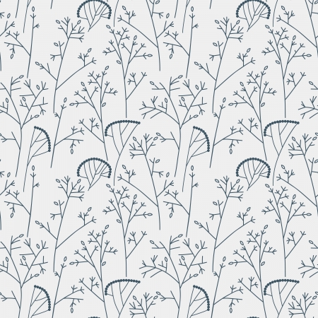 Seamless pattern with trees and branchesのイラスト素材