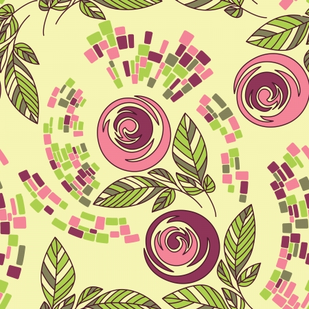 Beautiful seamless floral patternのイラスト素材