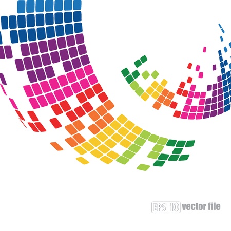 abstract pixelated colorful backgroundのイラスト素材