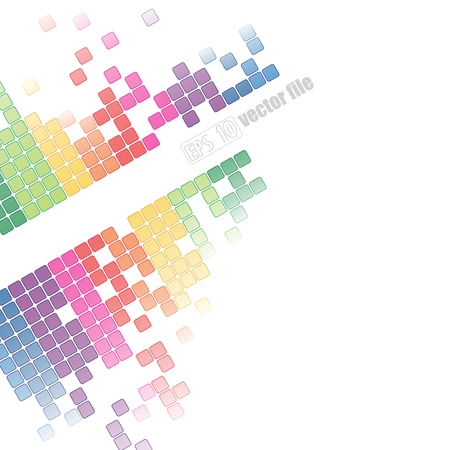 abstract pixelated colorful backgroundのイラスト素材