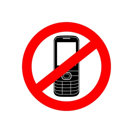 No phone vector signのイラスト素材