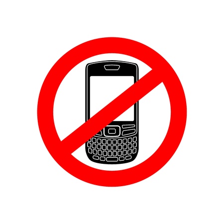 No phone vector signのイラスト素材