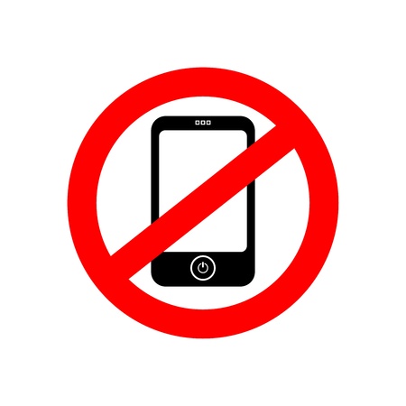 No phone vector signのイラスト素材