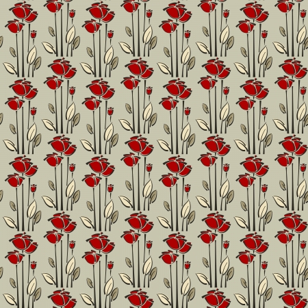 Floral seamless pattern with roseのイラスト素材