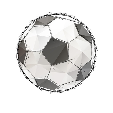 Football, soccer game ball isolated on a white backgroundの写真素材
