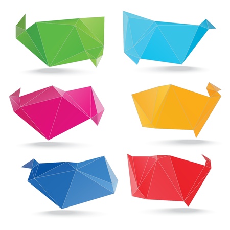 Vector trendy crystal triangle banner shapesのイラスト素材