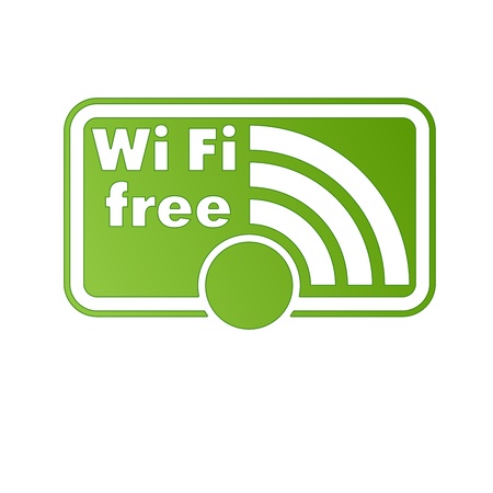Free wifi and Internet sign with square borderのイラスト素材