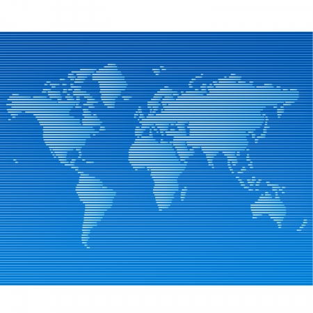 striped line world map templateのイラスト素材