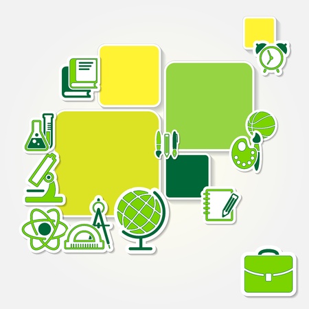 back to school and school icon setのイラスト素材