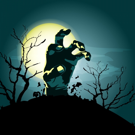 zombie hand vector backgroundのイラスト素材