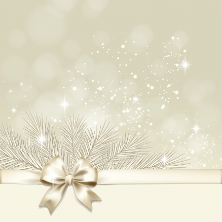 Christmas background with golden bow vectorのイラスト素材