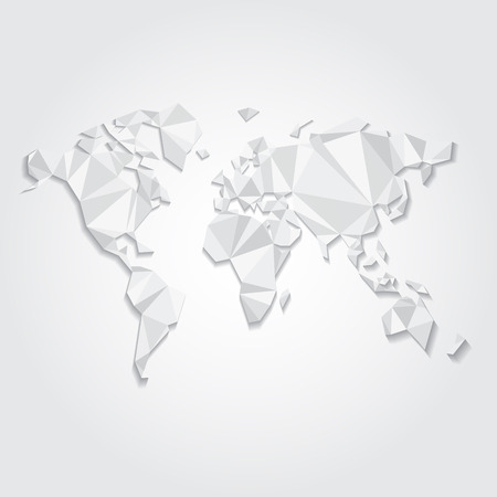 Triangular World Map vector fileのイラスト素材