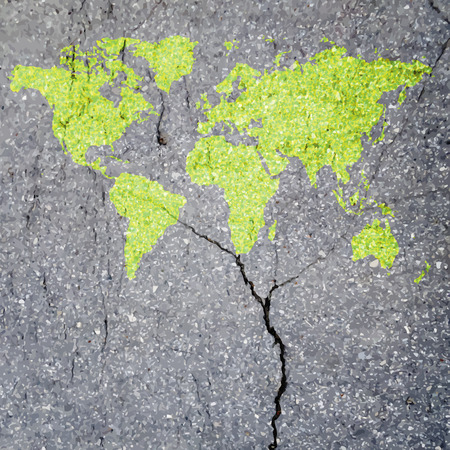 Tree World Map eco concept  vectorのイラスト素材