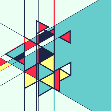 Abstract geometric retro colourfulのイラスト素材