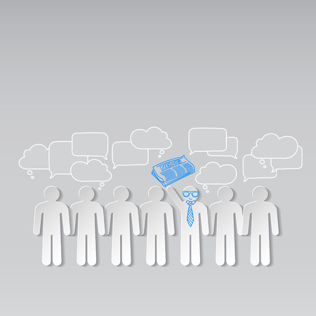 Business news team leader teamwork communication vectorのイラスト素材