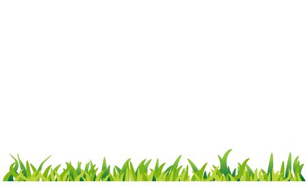 green grass isolated on white background vectorのイラスト素材