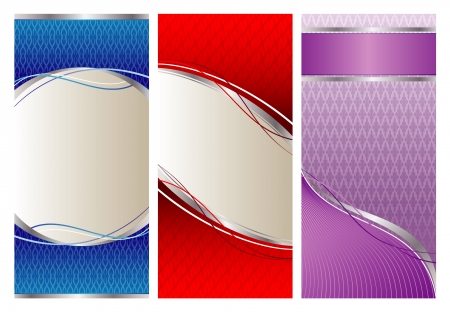 Illustration the three label backgrounds for design label and packingのイラスト素材