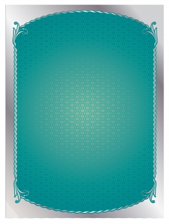 silver frame over green backround.  illustration.のイラスト素材