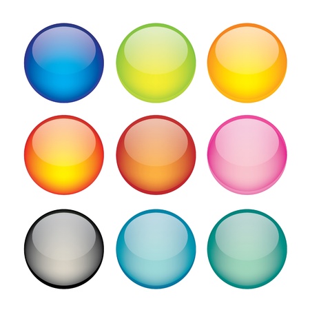  illustration of coloured glossy and shiny network sphere icon のイラスト素材