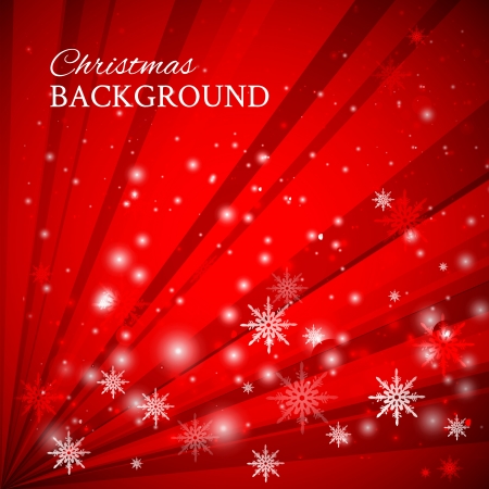 Snowfall over red crumpled rays decoration のイラスト素材