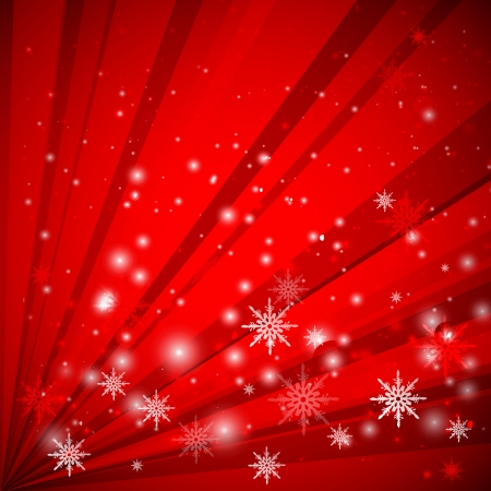 Red background with white snowflakes   illustration のイラスト素材